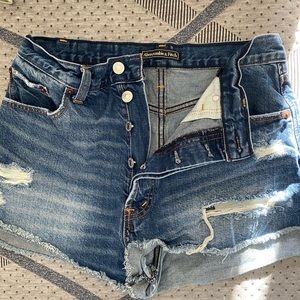Abercrombie high waisted distressed shorts